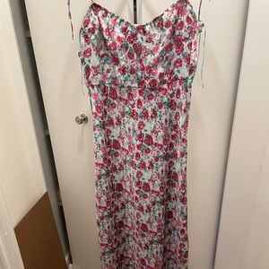 Zara floral dress. Midi. Taken in slightly in the bust area for an extra lift